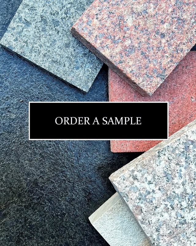 Natural stone sample invitation from The Hillsborough Collection